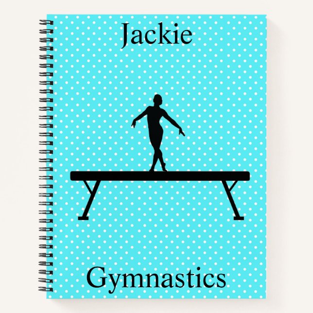Filles Gymnastique Polka Dot Carnet Spiral (Devant)