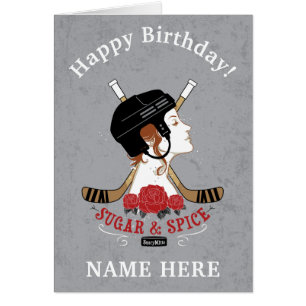 Filles Hockey Personnalisé Anniversaire Sucre et é