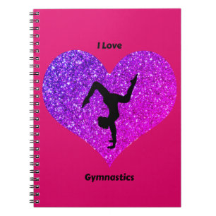 Filles I Love Gymnastique Carnet Spiral