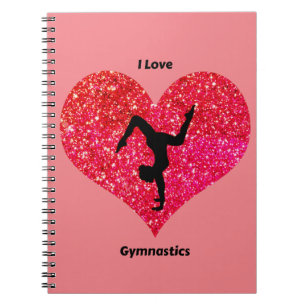 Filles I Love Gymnastique Carnet Spiral