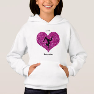 Filles I Love Gymnastique Parties scintillant Coeu