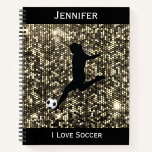 Filles I Love Soccer Carnet Spiral