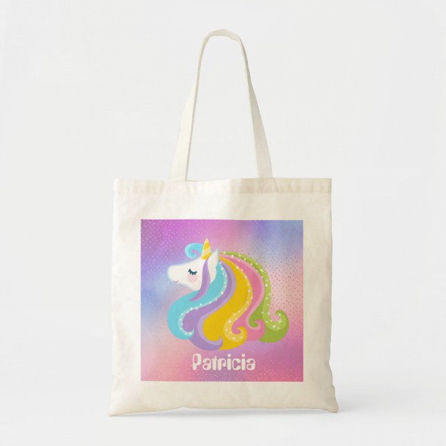 Filles Imaginaire licorne ajouter nom sac fourre-t (Devant)