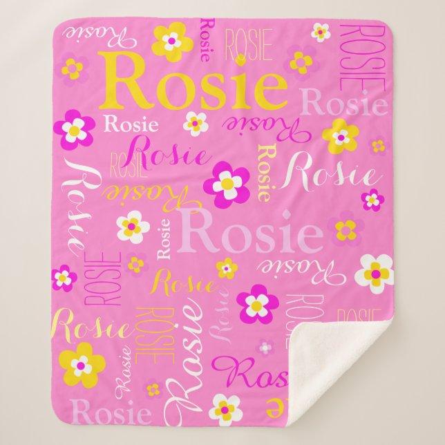 Filles jaune rose nom florale couverture graphique (Devant)