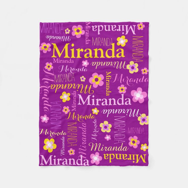 Filles jaune violet rose Miranda nom couverture (Devant)