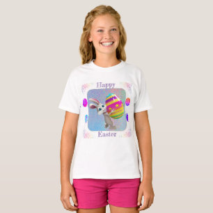 Filles Joyeux T-shirt de Pâques - Lapin de Pâques