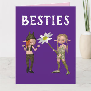 FILLES MEILLEURS AMIS ANNIVERSAIRE BESTIES CARTES 