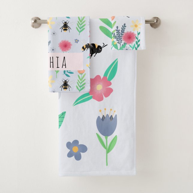 Filles mignonnes Bee Botanique Florale & Fleurs En (En situation)
