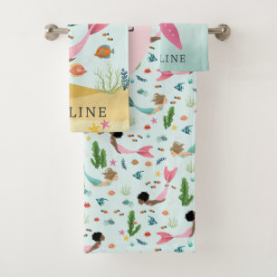 Filles mignonnes magiques sous la mer Sirène Enfan