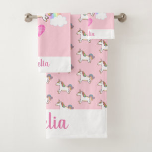 Filles mignonnes rose Unicorne Motif Enfants