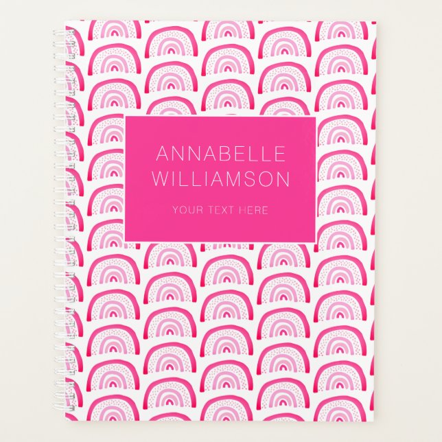 Filles modernes Motif arc-en-ciel rose annuel (Devant)