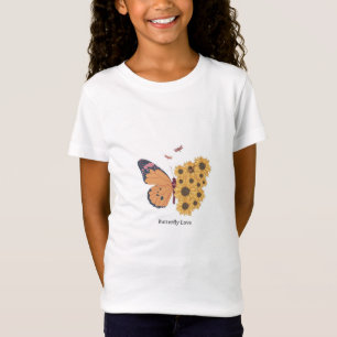 filles papillon et t-shirt tournesol