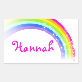 Filles rainbow nom blanc rose id étiquette autocol