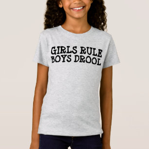 FILLES RÈGLE, BAVE de GARÇONS, T-shirts drôle p