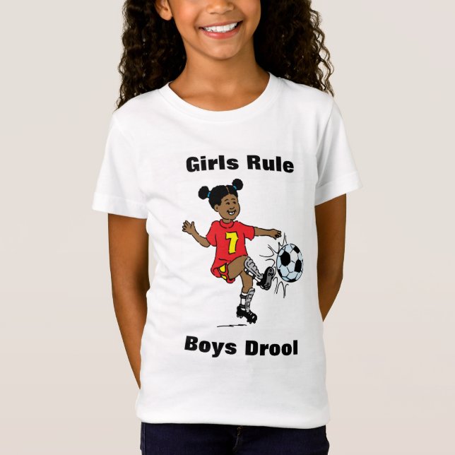 Filles règle, T-shirt de filles de bave de garçons (Devant)