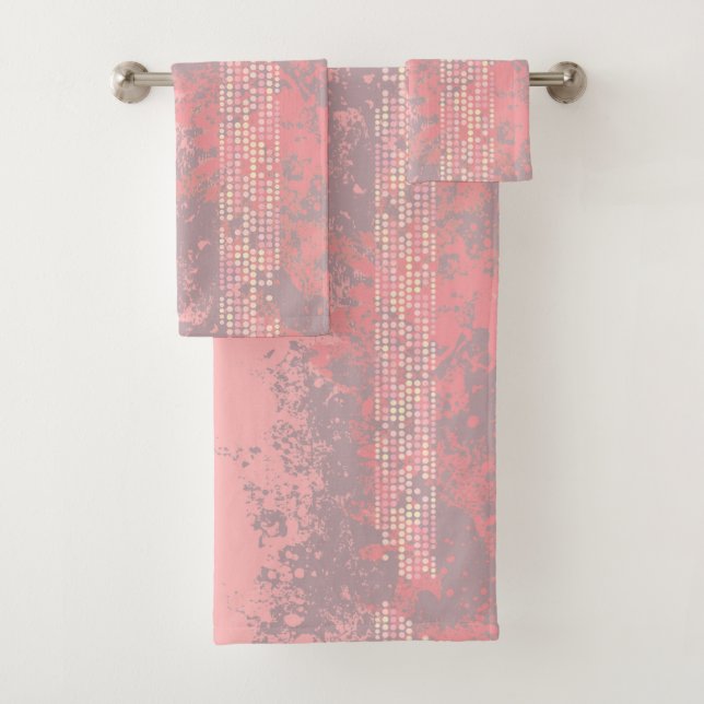Filles rose corail surf style spray et points (En situation)