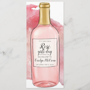 Filles Rosé Jour Bachelorette Invitation