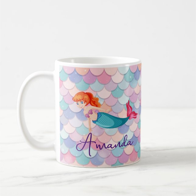 Filles Sirène Mug personnalisée (Gauche)