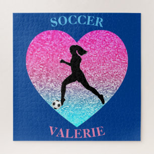 Filles Soccer Personnalisé Jigsaw Puzzle Puzzle