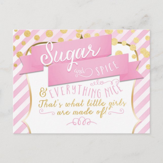 Filles Sugar & Spice Annonce Photo Carte postale (Devant)