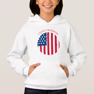 Filles Sweat - shirt à capuche-patriotique