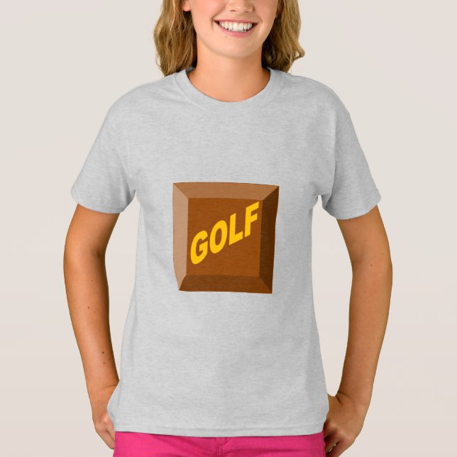 Filles T-shirt frêne CHOCOLAT GOLF (Devant)