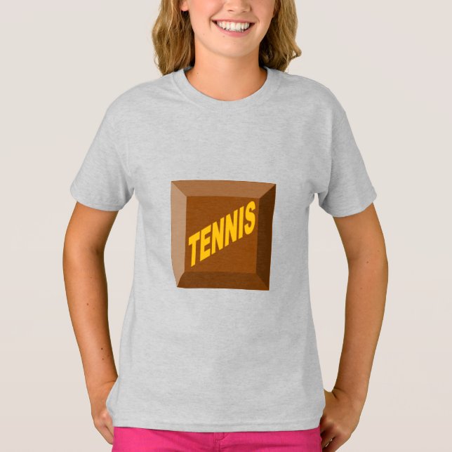 Filles T-shirt frêne CHOCOLAT TENNIS (Devant)