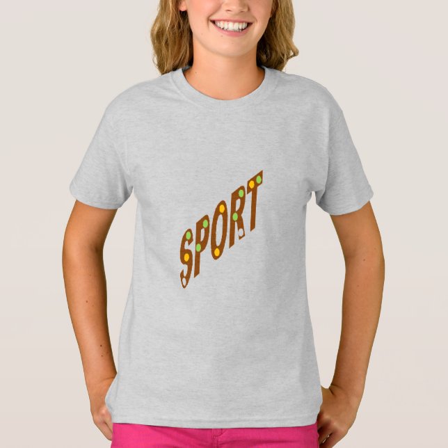 Filles T-shirt frêne SPORT BONBONS EN CHOCOLAT (Devant)