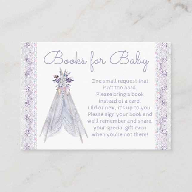 Filles Teepee Tribal Apportez Une Carte De Livre (Devant)