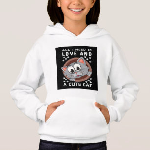 Filles Un Chat Cute Sweat - shirt à capuche & Swea