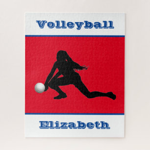 Filles Volleyball Rouge Blanc Bleu Puzzle Puzzle