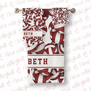 Filles volleyballs motif marron personnalisé