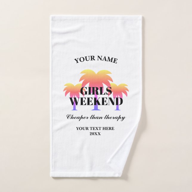 Filles week-end moins cher que thérapie cadeau drô (Serviette à main)
