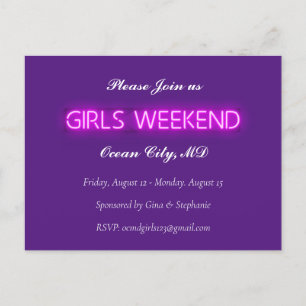 FILLES WEEK-END Neon LED Signer Invitation personn
