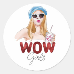 Filles WOW Autocollant Esthétique   Mode Paillette