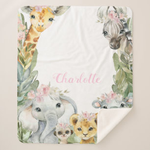 Fillette Safari Couverture bébé