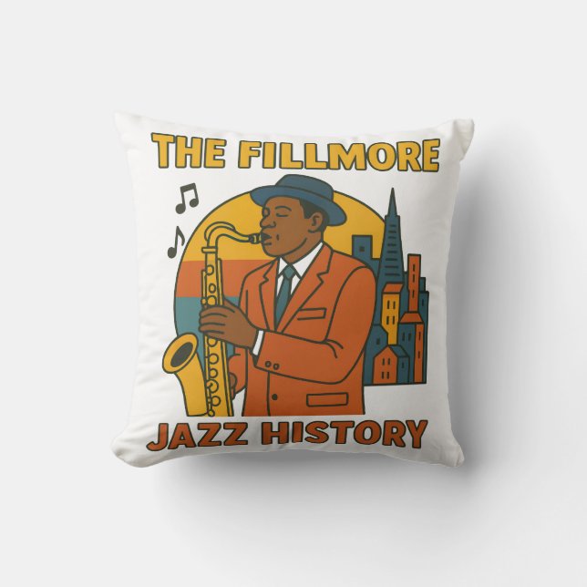 Fillmore Jazz Histoire Jouer Oreiller (Recto)