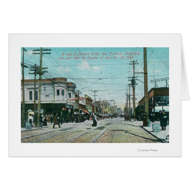 Fillmore Street View 1 an après l'incendie de 1906 (Devant horizontal)