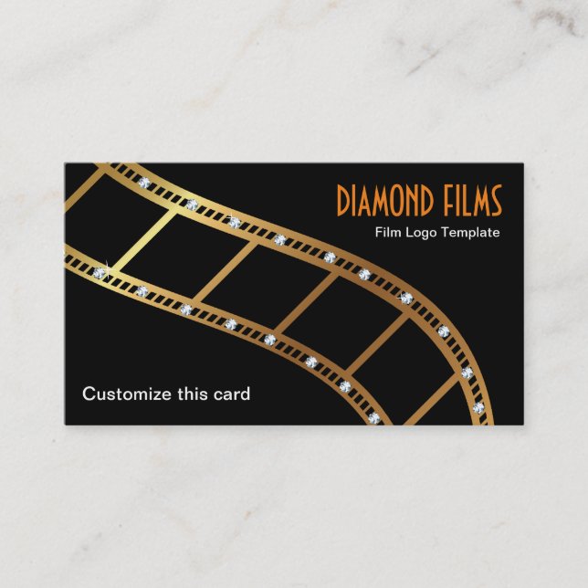 Film Carte de visite Design Metallic Gold Film Str (Devant)