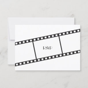 Film Film Strip Wedding RSVP Réponse Invitation