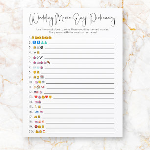 Film Mariage de script moderne Emoji Pictionary Je
