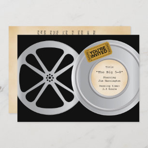 Film Reel Movie Thème Anniversaire Invitation