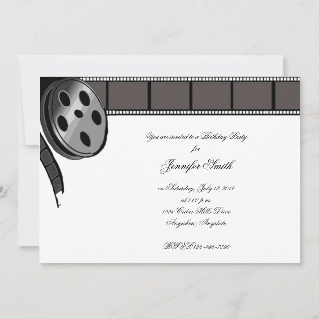 Film Reel sur invitation du Black and White Party (Devant)