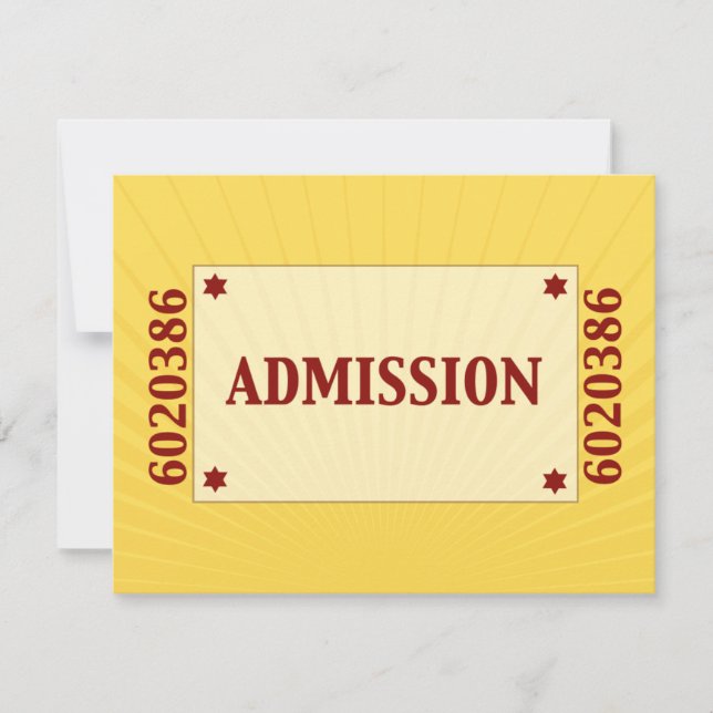 Film Star Bar Mitzvah Réponse RSVP Bleu Jaune (Devant)