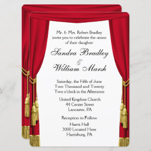 Film / Théâtre Faire-part de mariage à thème