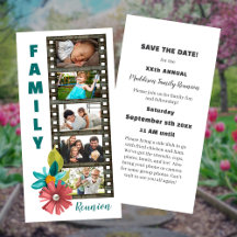 Filmstrip de réunion de famille florale Enregistre