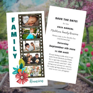 Filmstrip de réunion de famille florale Enregistre