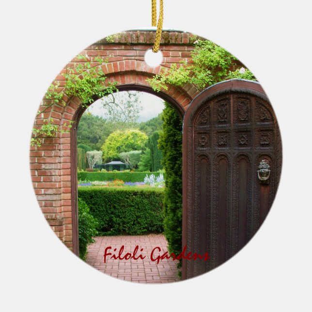 Filoli fait du jardinage ornement de Noël (Devant)