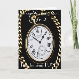 FILS 21E CARTE D'ANNIVERSAIRE