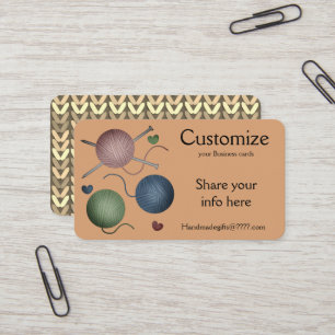 Fils/Crochet/Tricot Carte de visite